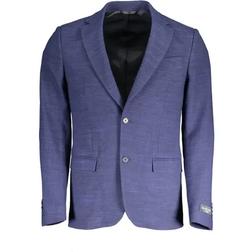 Klassische Blaue Jacke & Mantel , Herren, Größe: XL - Guess - Modalova