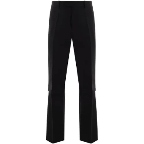 Chinos, male, , Size: M Wool Serge Trousers with Multiple Pockets - Jil Sander - Modalova