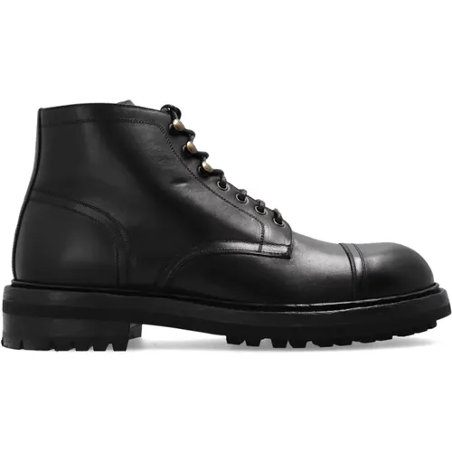 Lederstiefel , Herren, Größe: 39 1/2 EU - Dolce & Gabbana - Modalova