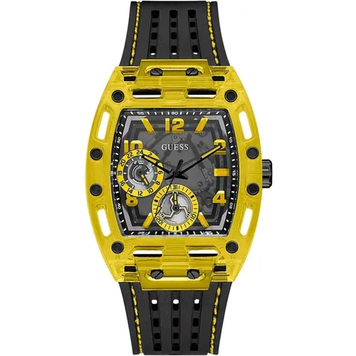 Watches, male, , Size: ONE SIZE Yellow Quartz Watch Unisex - Guess - Modalova