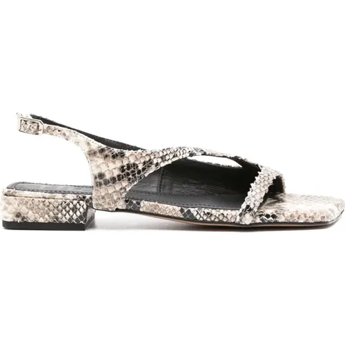 Lisa Snake Effect Leder Sandalen - Souliers Martinez - Modalova