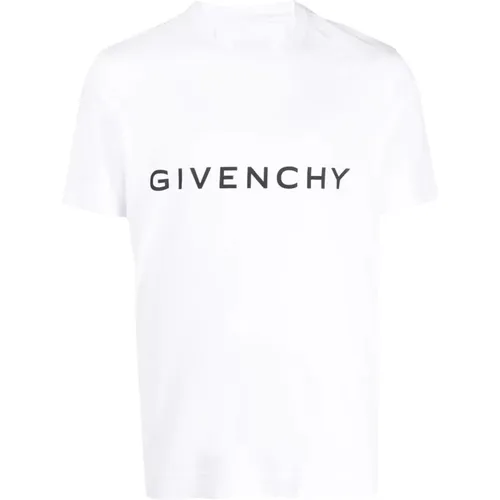 Logo Print Baumwoll T-Shirt - Givenchy - Modalova