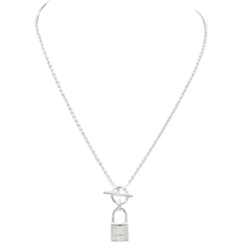 Pre-owned Silver necklaces , female, Sizes: ONE SIZE - Hermès Vintage - Modalova