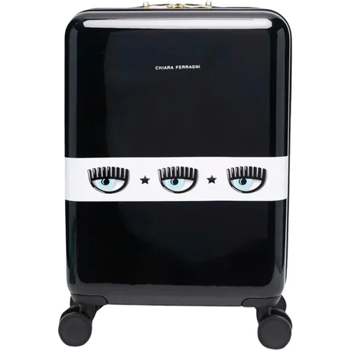 Cabin Bags, unisex, , Size: ONE SIZE Stylish Trolley with Logo Band - Chiara Ferragni Collection - Modalova