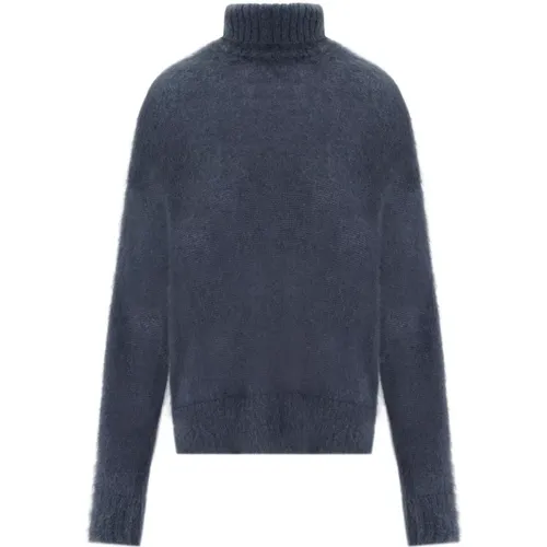 Blauer Mohair Rollkragenpullover , Damen, Größe: XS - Cruna - Modalova