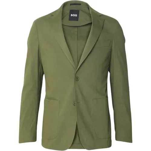 Blazers, male, , Size: XL Cotton Blazer - Boss - Modalova