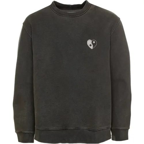 Gewaschener Sweatshirt mit Logoprint , Herren, Größe: L - Samsøe Samsøe - Modalova