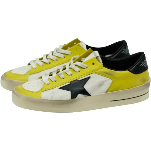 Stardan Toe Citronelle/ White/ Black Color-block Sneaker - Golden Goose - Modalova