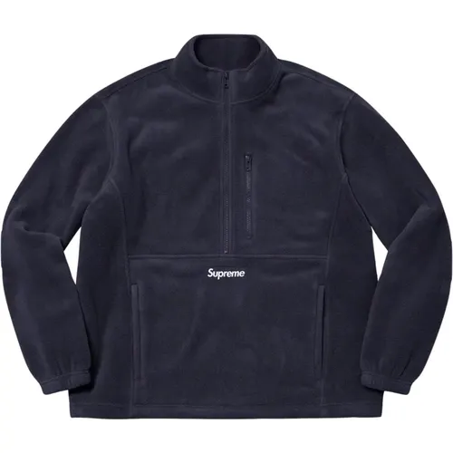 Limitierte Auflage Half Zip Pullover Navy - Supreme - Modalova