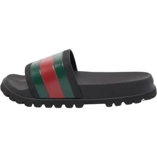 Pre-owned Flats, female, , Size: 10 US Pre-owned Rubber sandals - Gucci Vintage - Modalova