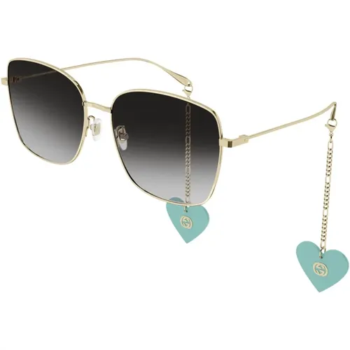 Gold Grey Sunglasses Gg1030Sk , female, Sizes: 60 MM - Gucci - Modalova