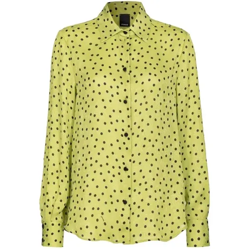 Shirts, female, , Size: 2XS Irregular Polka Dot Jacquard Shirt - pinko - Modalova