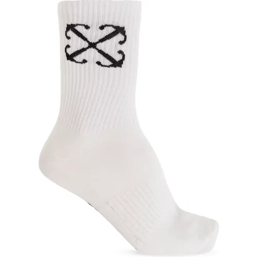 Off , Socks, male, , Size: L Cotton Socks - Off White - Modalova