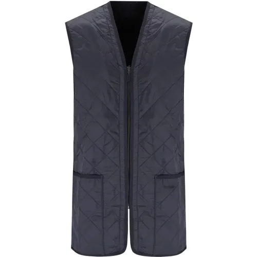 Vests, male, , Size: M Navy Quilted Vest - Barbour - Modalova