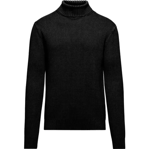 Turtlenecks, male, , Size: 2XL Cold-dyed Cotton Turtleneck - BomBoogie - Modalova