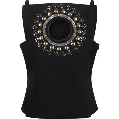 Ärmelloses kurzes Top mit Strass - Paco Rabanne - Modalova