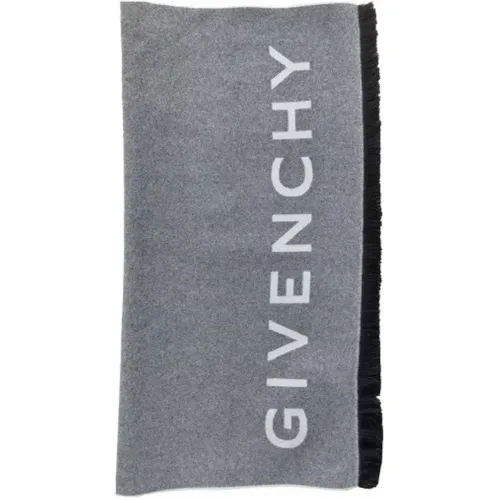 Bicolor Logo Fransen Schal Givenchy - Givenchy - Modalova