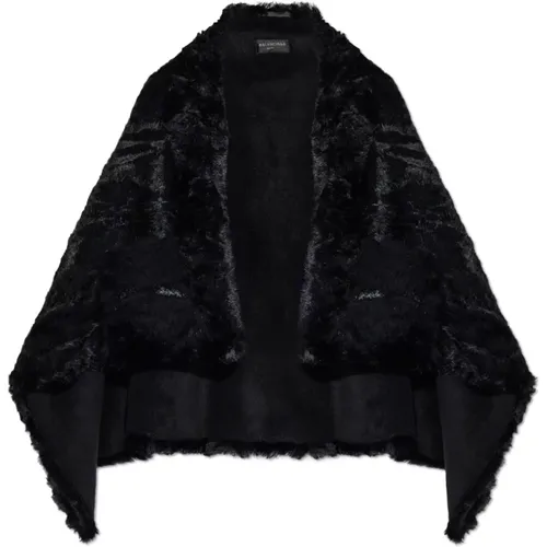 Faux fur cape from the Skiwear collection , female, Sizes: ONE SIZE - Balenciaga - Modalova