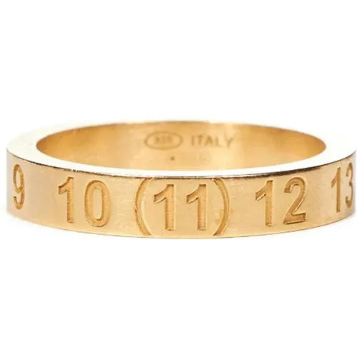 Rings, unisex, , Size: 43 MM Golden Engraved Unisex Ring - Maison Margiela - Modalova