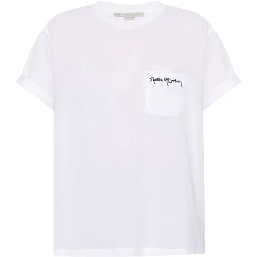 T-shirt with pocket , female, Sizes: L - Stella Mccartney - Modalova