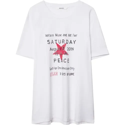 Saturday T-Shirt , male, Sizes: L, XL - Zadig & Voltaire - Modalova