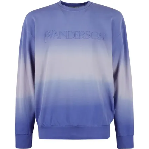 Sweatshirts, male, , Size: L Gradient Embroidered Sweatshirt - JW Anderson - Modalova