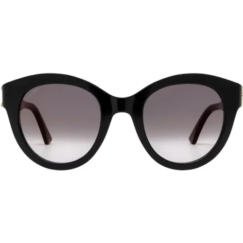 Schwarze Sonnenbrille Ct0436S 001 , Damen, Größe: 50 MM - Cartier - Modalova