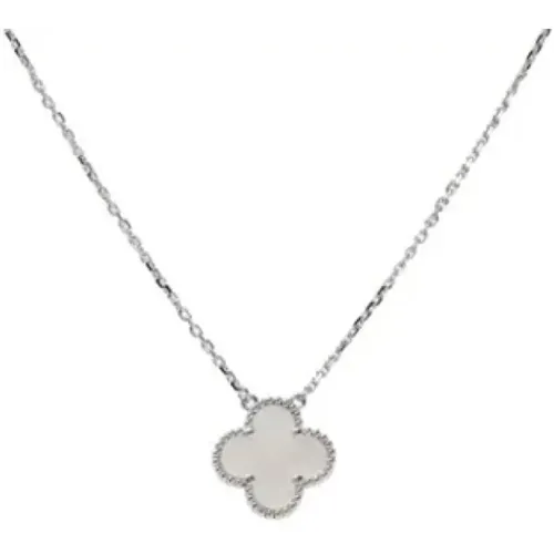 Pre-owned Jewellery, female, , Size: ONE SIZE Pre-owned White Gold necklaces - Van Cleef & Arpels Pre-owned - Modalova