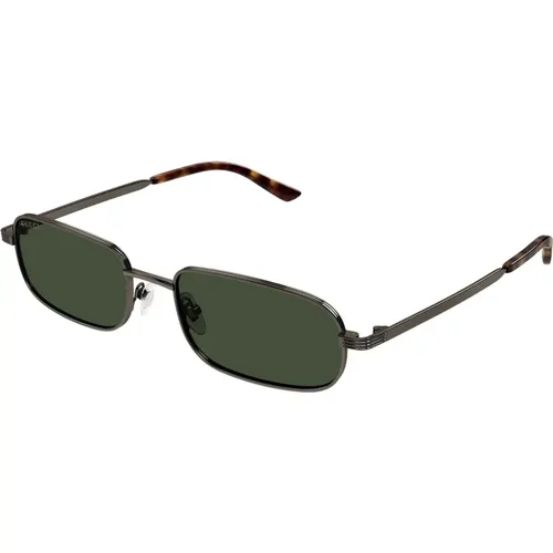 Gunmetal/Green Sunglasses Gg1457S , male, Sizes: 57 MM - Gucci - Modalova