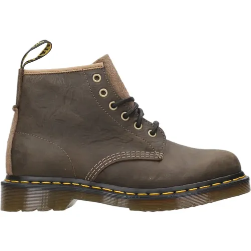 Amphibische Lederstiefel mit Goldmuster , Herren, Größe: 45 EU - Dr. Martens - Modalova