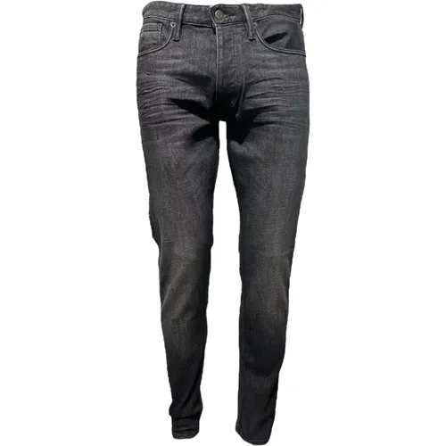 Slim Fit Jeans with Zip , male, Sizes: W30, W34, W36, W38, W31 - Emporio Armani - Modalova