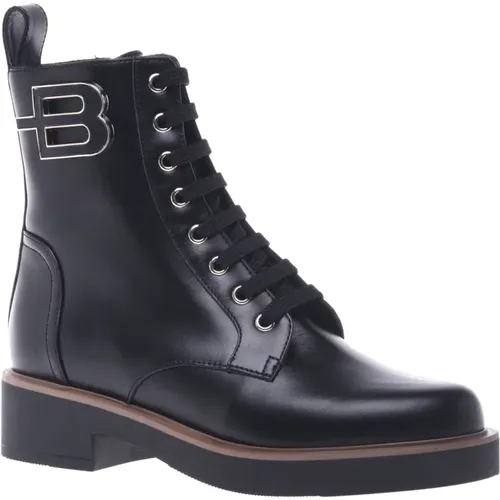 Combat boots in leather , Damen, Größe: 36 EU - Baldinini - Modalova