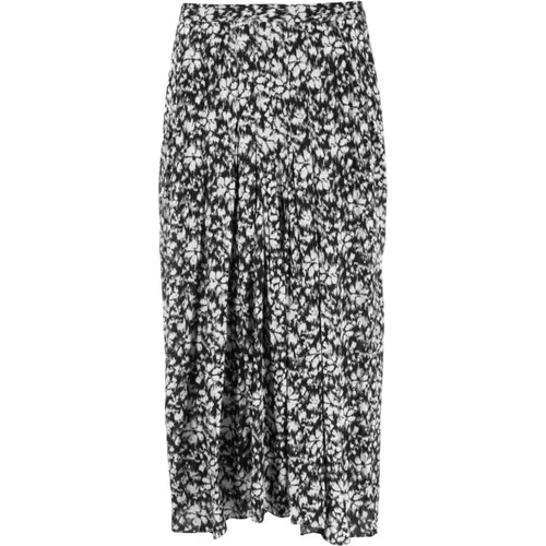 Eolia Midi Printed Skirt Black White , female, Sizes: XS - Isabel Marant Étoile - Modalova