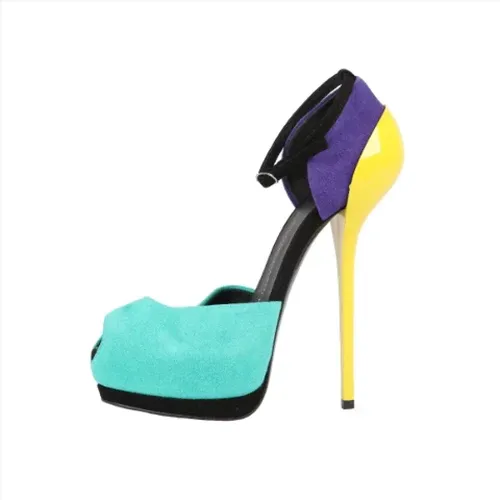 Pre-owned Pumps, female, , Size: 7 US Pre-owned Suede heels - Giuseppe Zanotti Pre-owned - Modalova