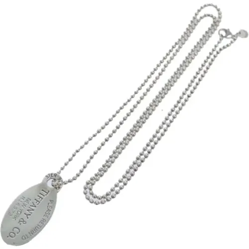 Pre-owned Silver necklaces , female, Sizes: ONE SIZE - Tiffany & Co. Pre-owned - Modalova