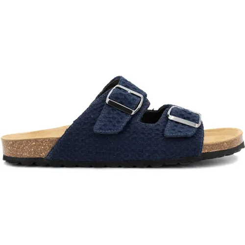 Sliders, male, , Size: 12 US Cork Insole Adjustable Strap Sandals - MC2 Saint Barth - Modalova