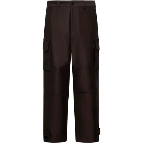 Wide Trousers, male, , Size: L Cargo Trousers with Wide Leg - Marni - Modalova