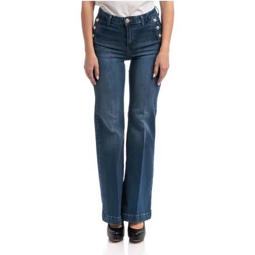 Flare Jeans with Buttons , female, Sizes: W25, W31, W30 - Liu Jo - Modalova