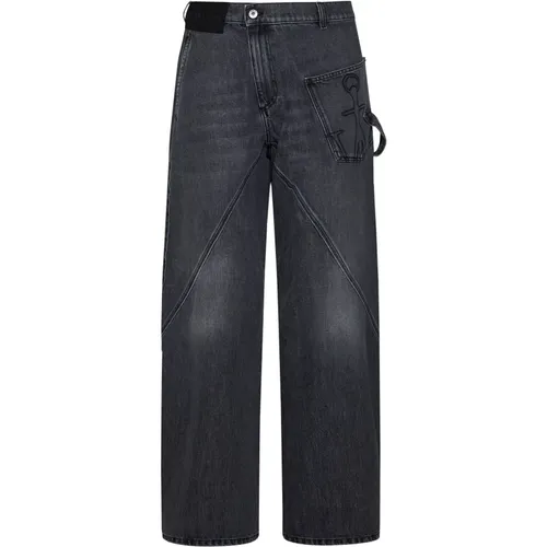 Twisted Workwear Grey Jeans , male, Sizes: W30, W29, W32, W31, W34, W28 - JW Anderson - Modalova