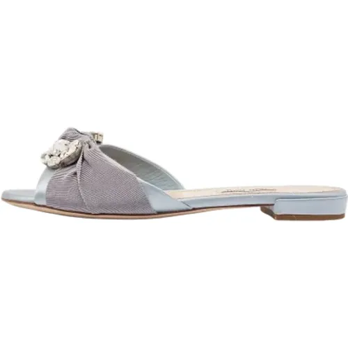 Pre-owned Canvas flats - Miu Miu Pre-owned - Modalova