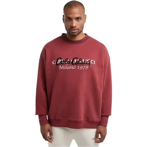 Oversize Sweatshirt für lässigen Stil , Herren, Größe: L - carlo colucci - Modalova