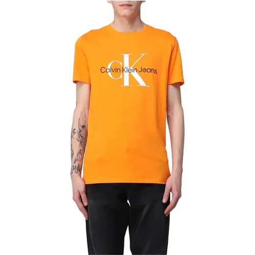 Saisonales Monologo Tee - Stilvolles Herren T-Shirt , Herren, Größe: 2XL - Calvin Klein - Modalova