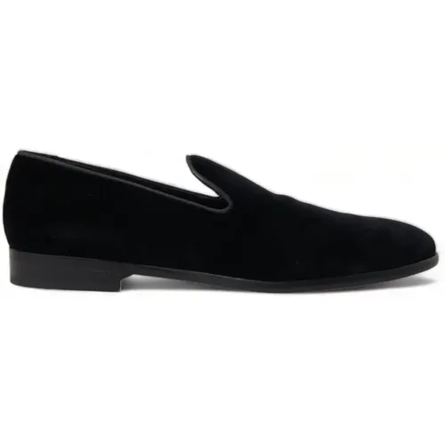 Elevated Velvet Loafers for Men , male, Sizes: 8 UK, 9 UK - Dolce & Gabbana - Modalova