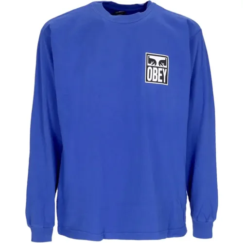 Long Sleeve Tops, male, , Size: XL Eyes Icon Long Sleeve T-Shirt - Obey - Modalova