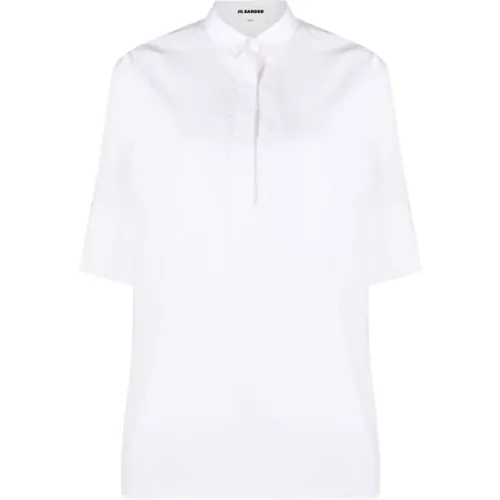 Puff-Sleeve Cotton Shirt , female, Sizes: L, M - Jil Sander - Modalova