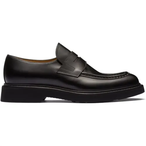 Loafers, male, , Size: 7 US Lynton Classic Leather Shoes - Church's - Modalova