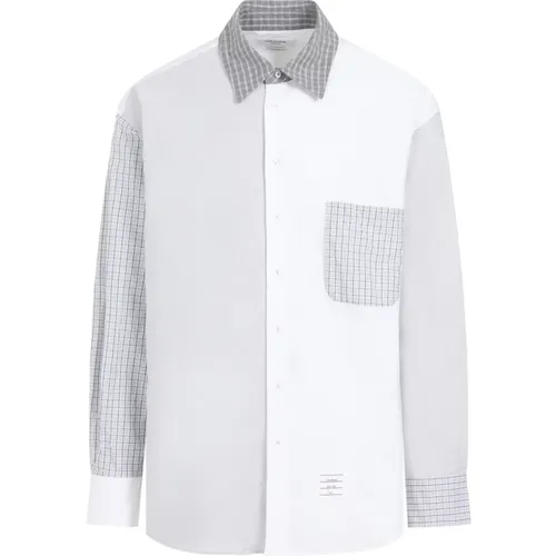 Funmix Oversized Long Sleeve Shirt , male, Sizes: L, XL - Thom Browne - Modalova