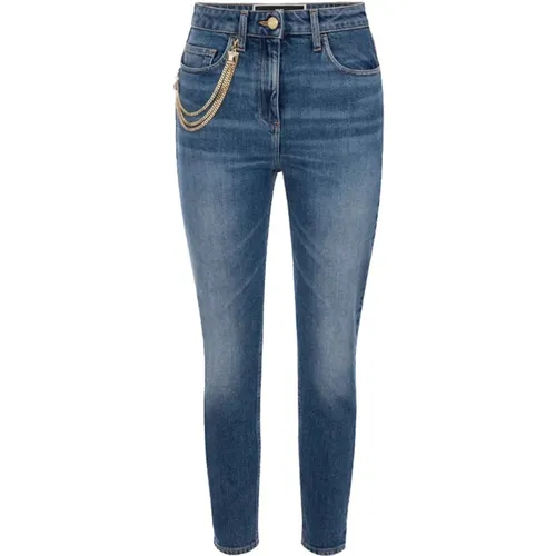 Super Skinny Jeans mit Charme-Kette" , Damen, Größe: W30 - Elisabetta Franchi - Modalova