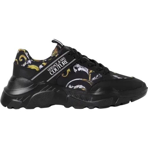 Sneakers, male, , Size: 7 US Barocco Print Sneakers Chunky Sole - Versace Jeans Couture - Modalova