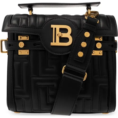 B-Buzz 23 quilted shoulder bag , female, Sizes: ONE SIZE - Balmain - Modalova
